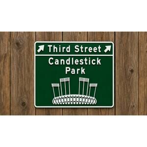 Candlestick Park Stadium Street Sign San Francisco California Giants 49ers Road